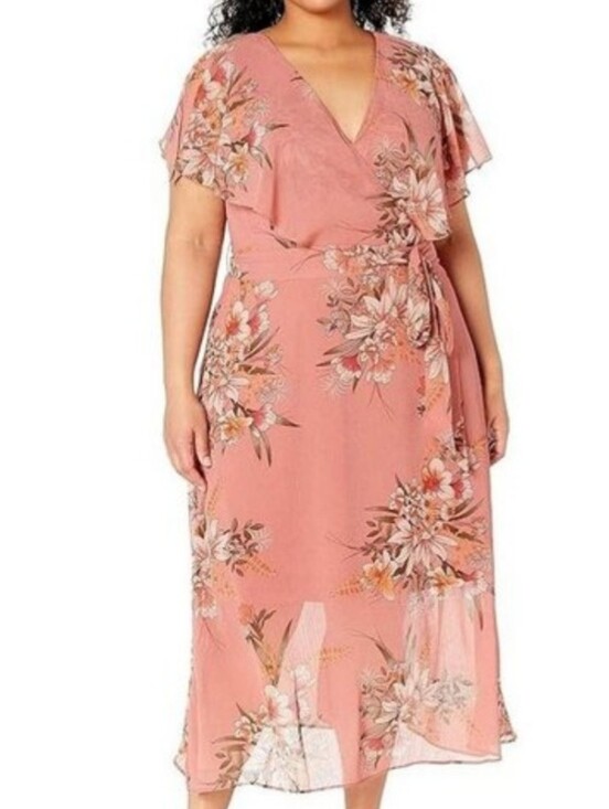 City Chic Dresses & Skirts - City Chic Gypsy Floral Faux Wrap Maxi Dress L/20